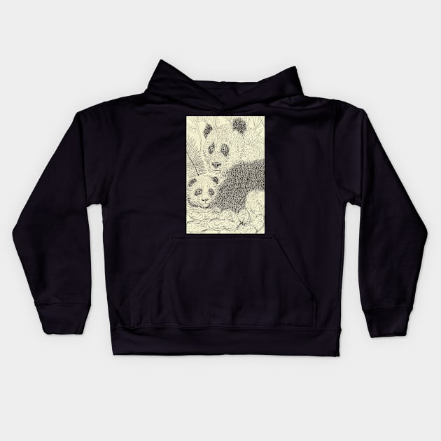 Panda bears Kids Hoodie by SamsArtworks